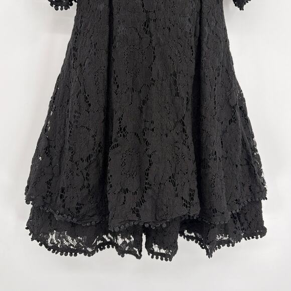 Showpo Lace Mini Dress 6 Whimsigoth Romantic Babydoll  Deep V Fairy Grunge Y2K - Picture 5 of 10